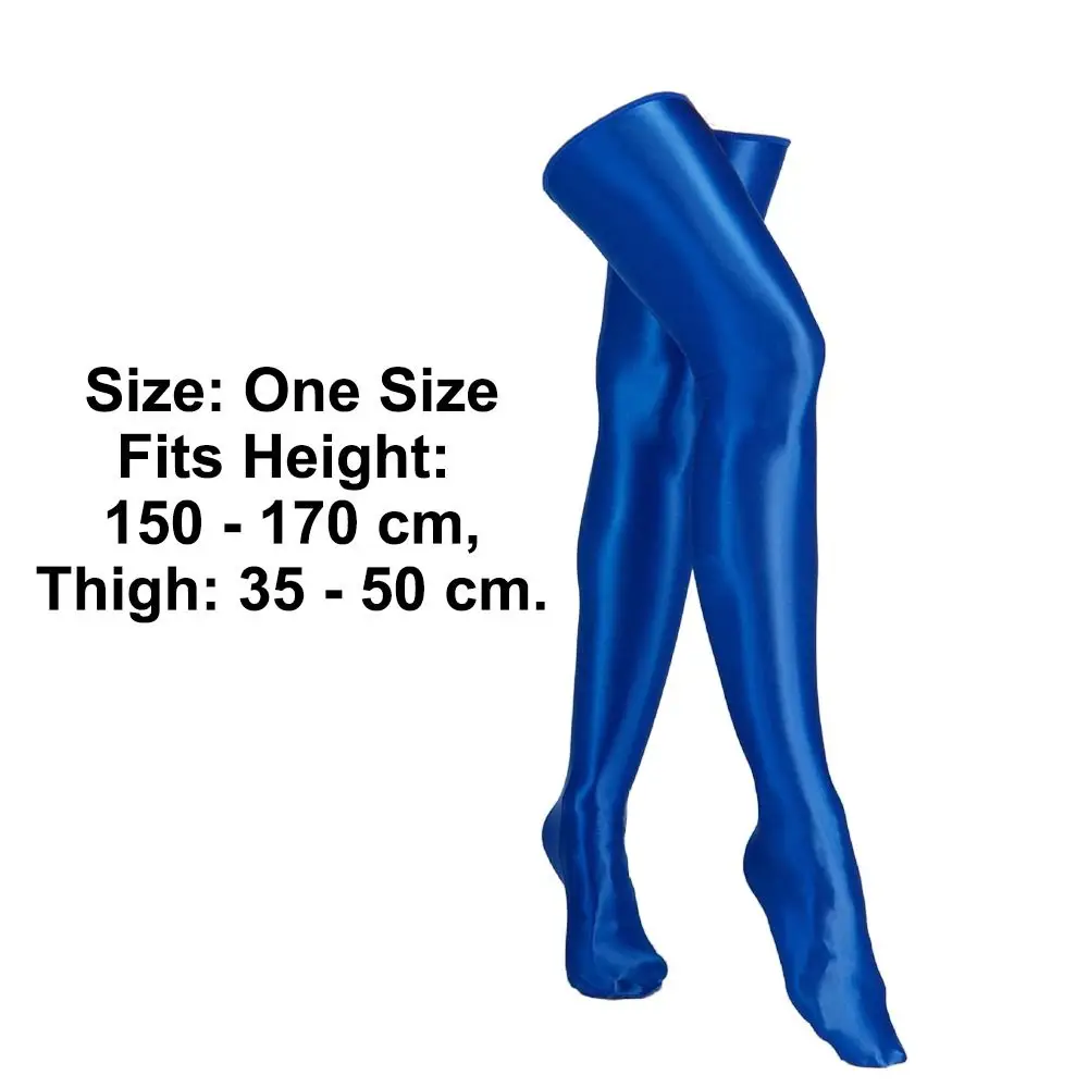 موضة مطاطا المرأة السلس النفط لامعة الجوارب طويلة فوق الركبة عادية طول الركبة الأربطة الفخذ العليا النفط الجوارب ليلة نادي الطرف #6