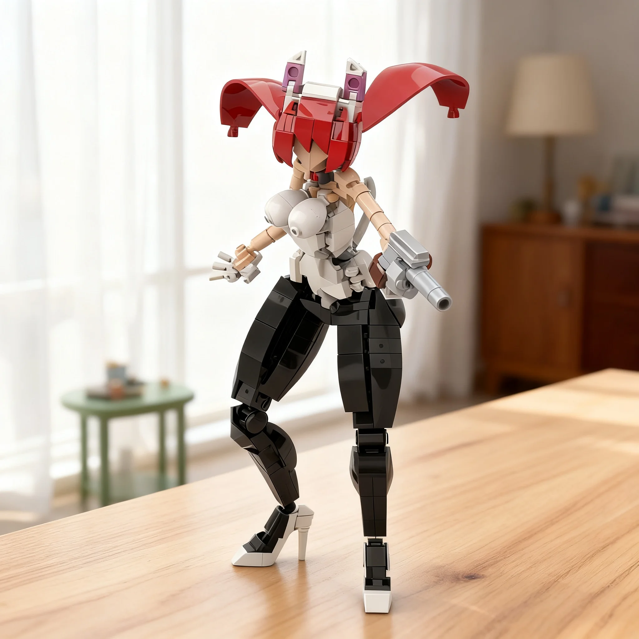 377pcs MOC Gundofu S Anime Cat Girl Model Building Blocks Toys Construction Christmas Gift Brick Education Assemble Creative DIY