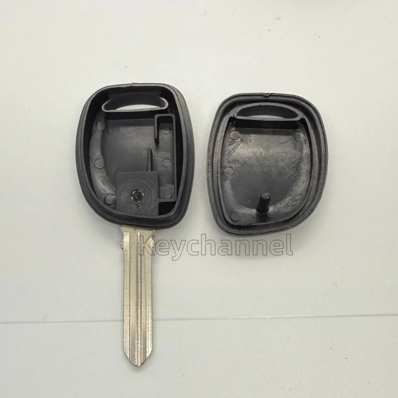 Keychannel 10pcs/lot HU136TE Car Key Blade Transponder Slot Key Shell for Renual Clios Duster Logan Twingo Spare Ignition Key