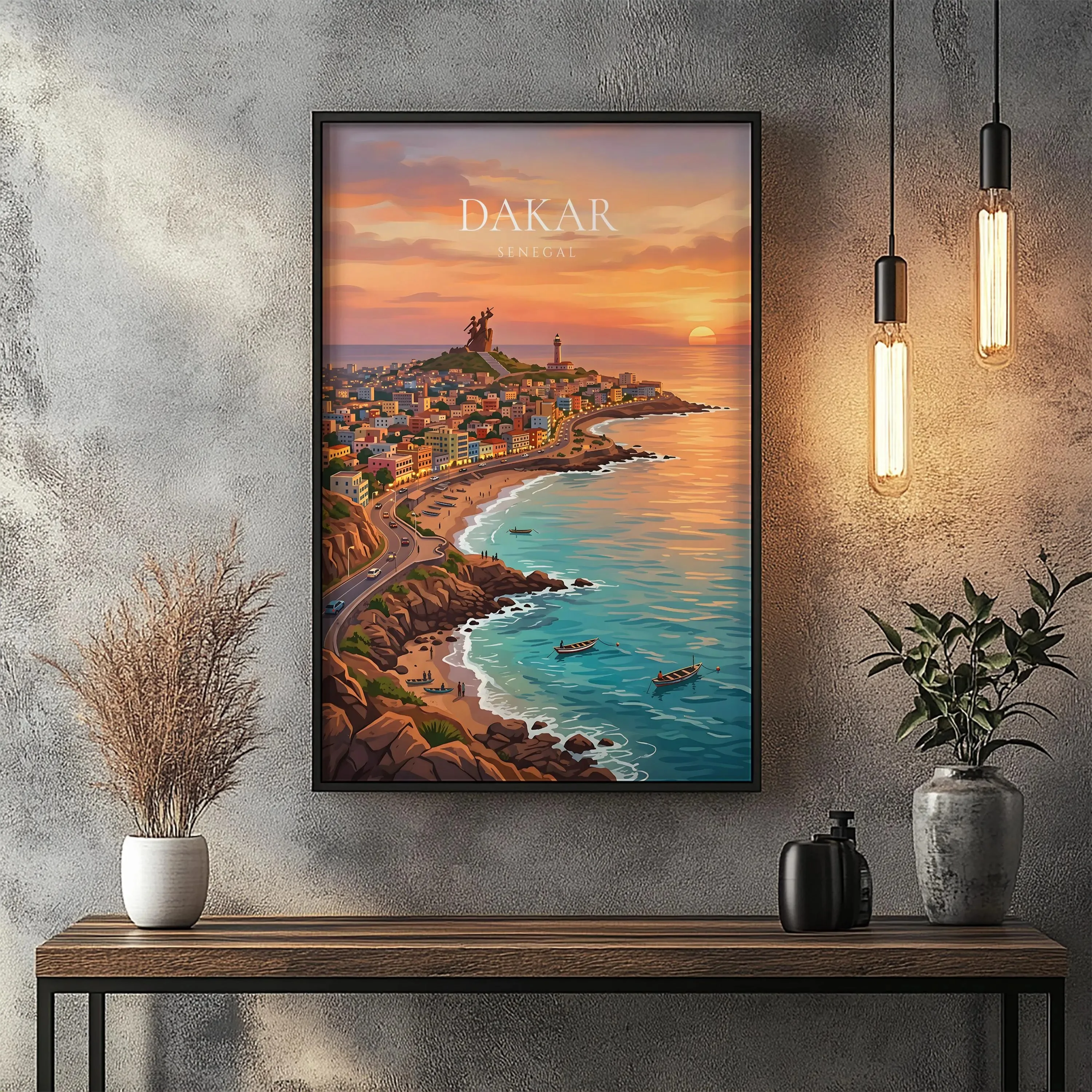 Vintage Travel City Canvas Prints World Landmark Budapest Porto Madrid Florence Cityscape Travel Poster Home Wall Decor