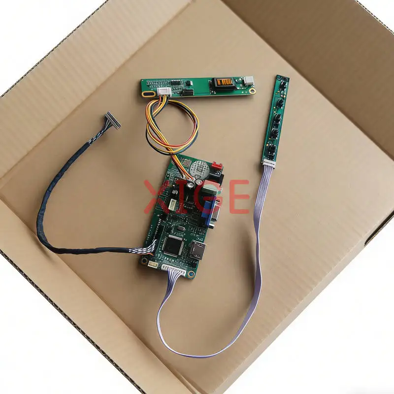 

Плата контроллера привода ЖК-экрана подходит для LP133X3 TX34D62VC1CAC LP133X4 LP133X5 20-контактный LVDS 1024*768 1024x768 VGA + HDMI 1-CCFL DIY Kit