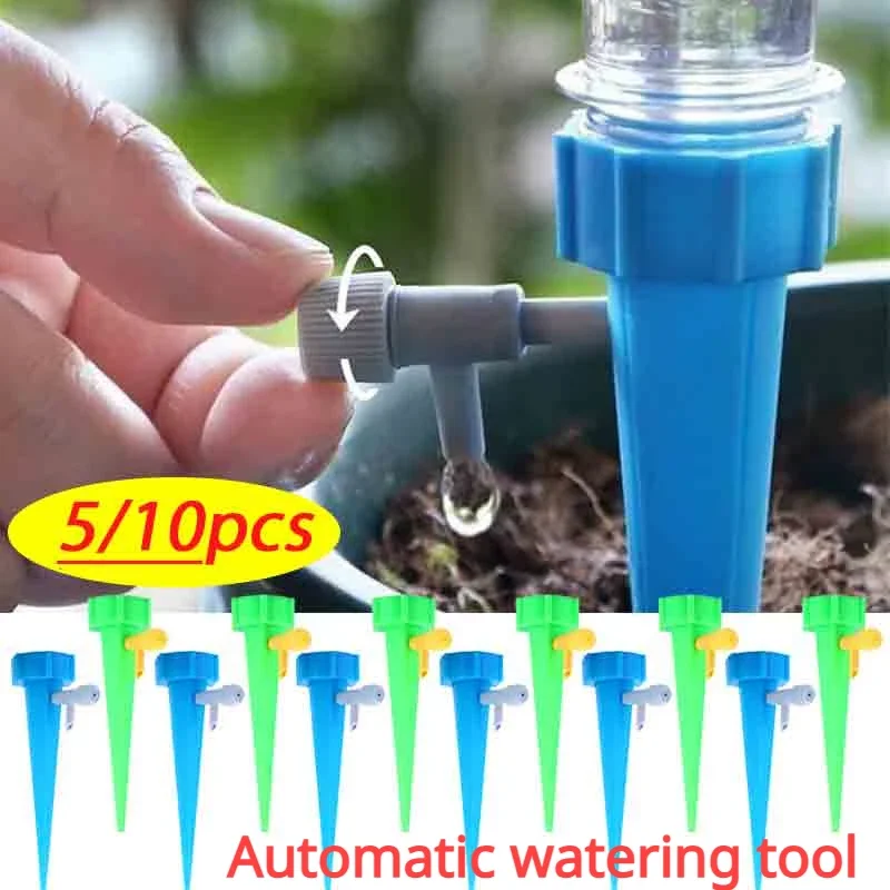 Self-Watering Kits Automatic Drip Irrigation System Kits Plant Watering Spike Device Greenhouse Adjustable Control Water Dripper