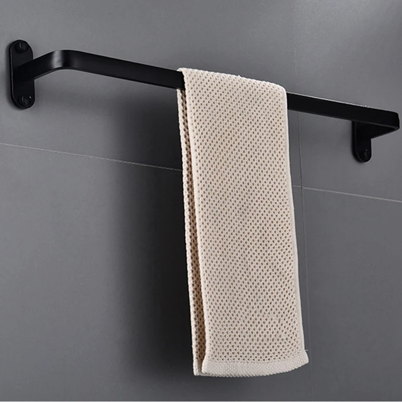 Space Aluminum Black Single Towel Rack, Bathroom Single Towel Rack, Bathroom Pendant