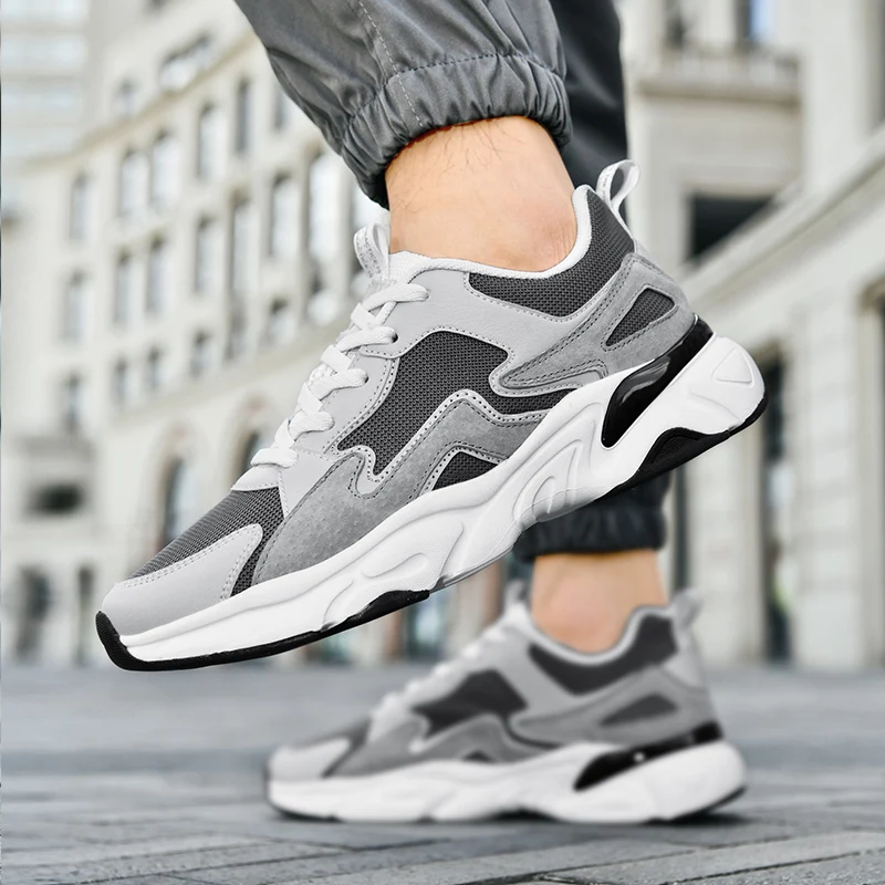

Men's Shoes Breathable All-match Mesh Shoes Casual Sports Trendy Shoes Men's All-match Wear-resistant Running Shoes for Men