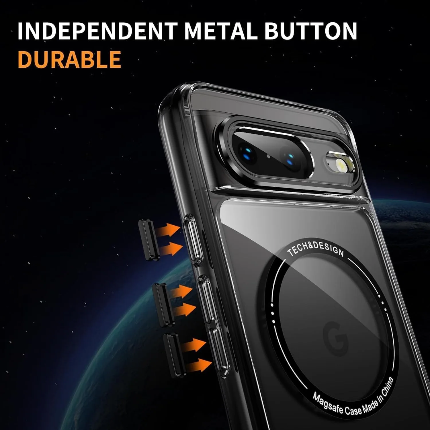 حافظة صلبة كريستالية لجوجل بيكسل 9 برو إكس إل ، حافظة صلبة ، درع مغناطيسي ، للكمبيوتر الشخصي ، لجوجل بيكسل 9 9pro 8a 8