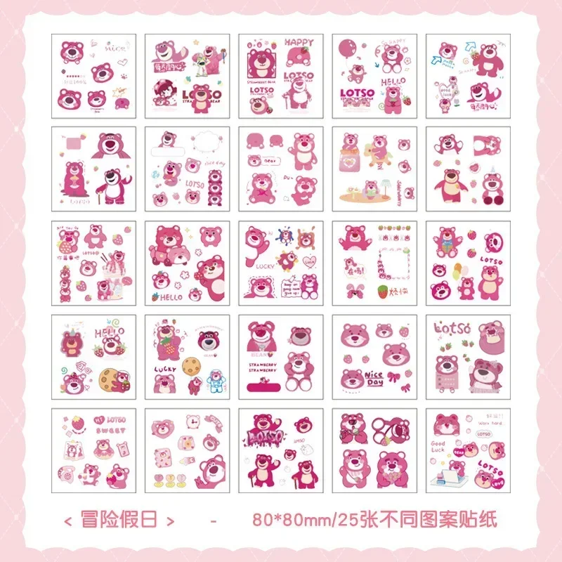 25pcs Transparent Sanrio Melody Kuromi Cinnamoroll Hello Kitty Kids DIY Stickers