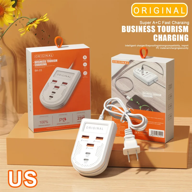 Caricabatterie da tavolo per caricabatterie Super veloce con spina a fila Pd per caricabatterie Android Apple 15