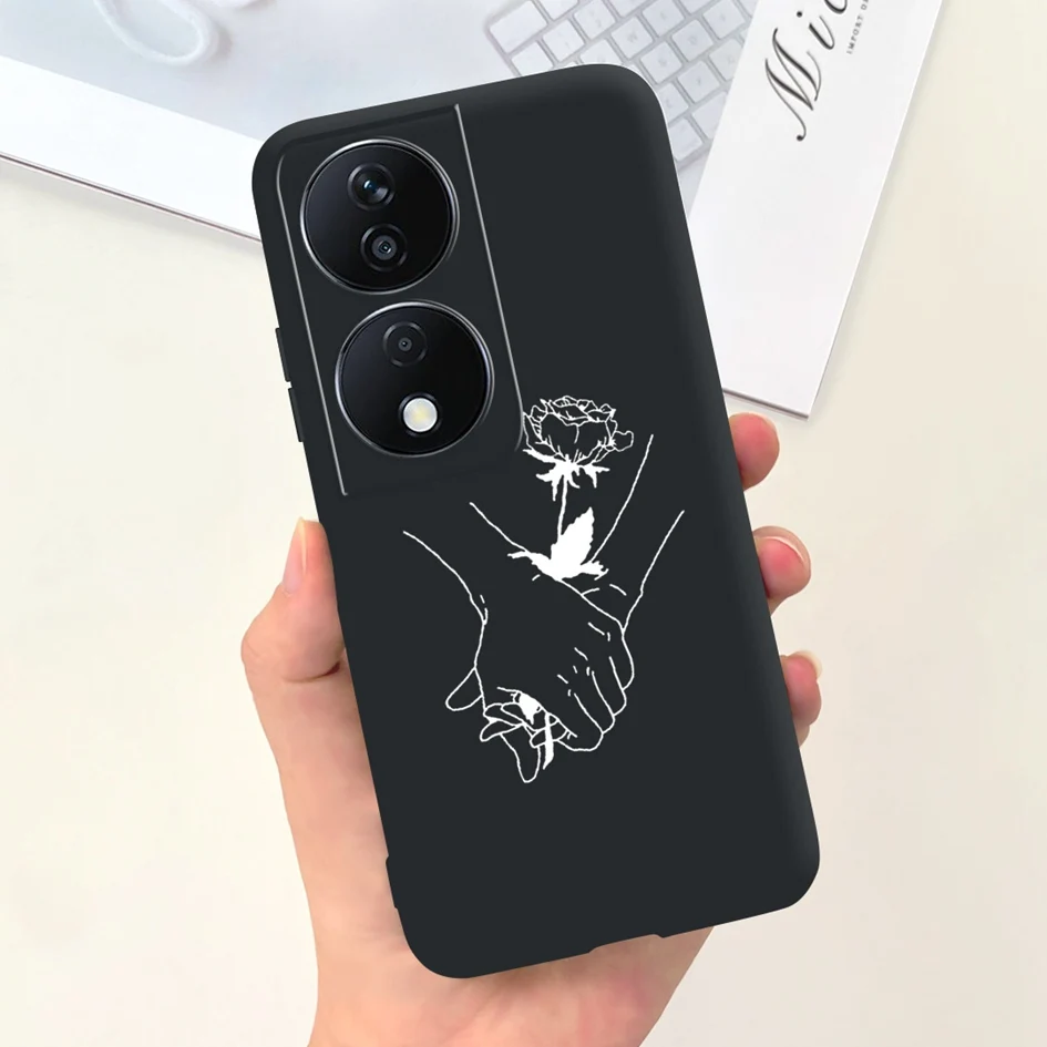 For Honor X7b Case CLK-LX1 CLK-LX2 CLK-LX3 Protective Cover Cute Astronaut Daisy Soft Silicone Funda For HonorX7b X 7B 5G Bumper view 2
