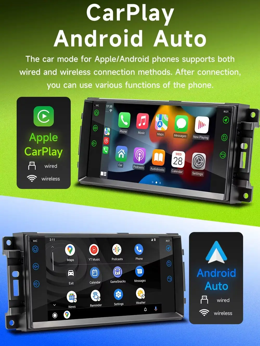 Car Multimedia Player Radio For Jeep Grand Cherokee Compass Commander Wrangler 300C Dodge Carplay Android Auto FM GPS Head Unit