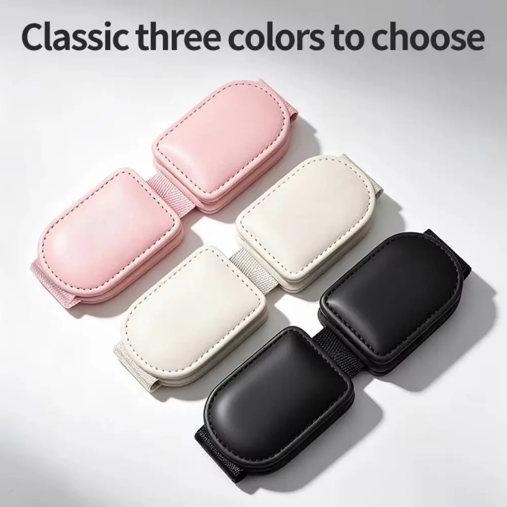 Microfiber Leather Belt Limiter Adjustable Fit Dual Magnetic Seatbelt Holder Easy Install Anti Tight Belt Extender Ride Comfort