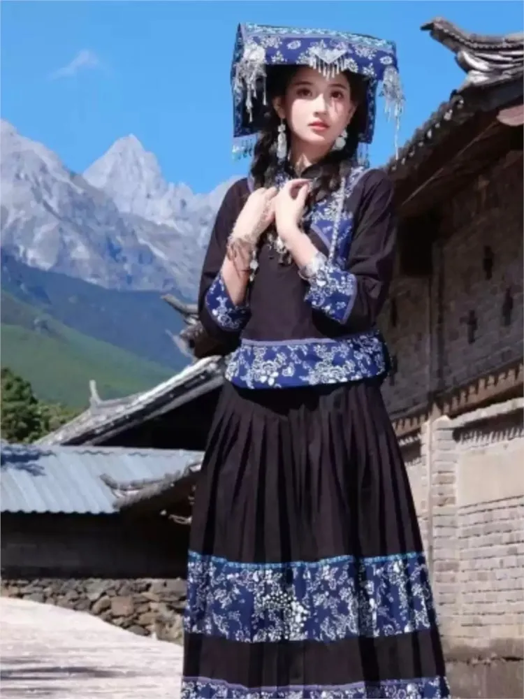 Neues ethnisches Kostüm und Kleidung für exotische Reisefotografie-Set für Mädchen