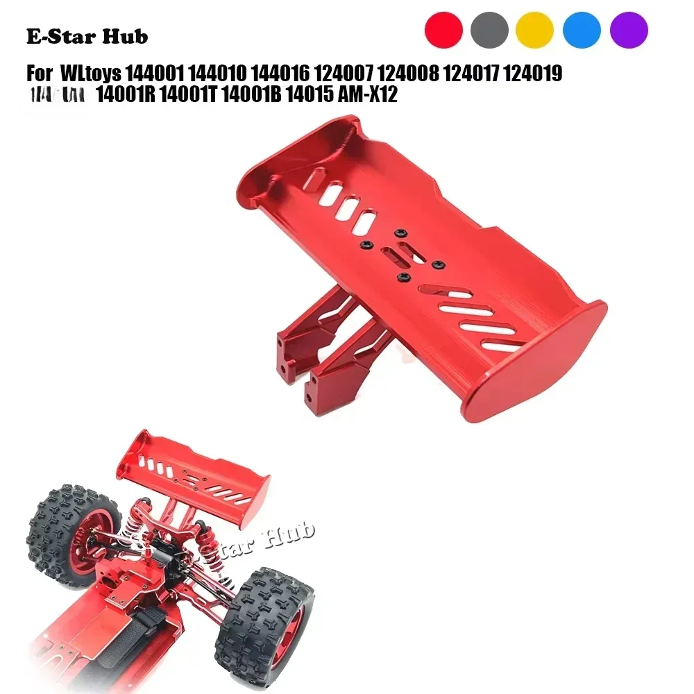 

Metal Tail Wing for WLtoys 144001 10 16 124007 08 17 19 14001R 14001T 14001B 14015 AM-X12 Upgrade Parts RC Crawler Car