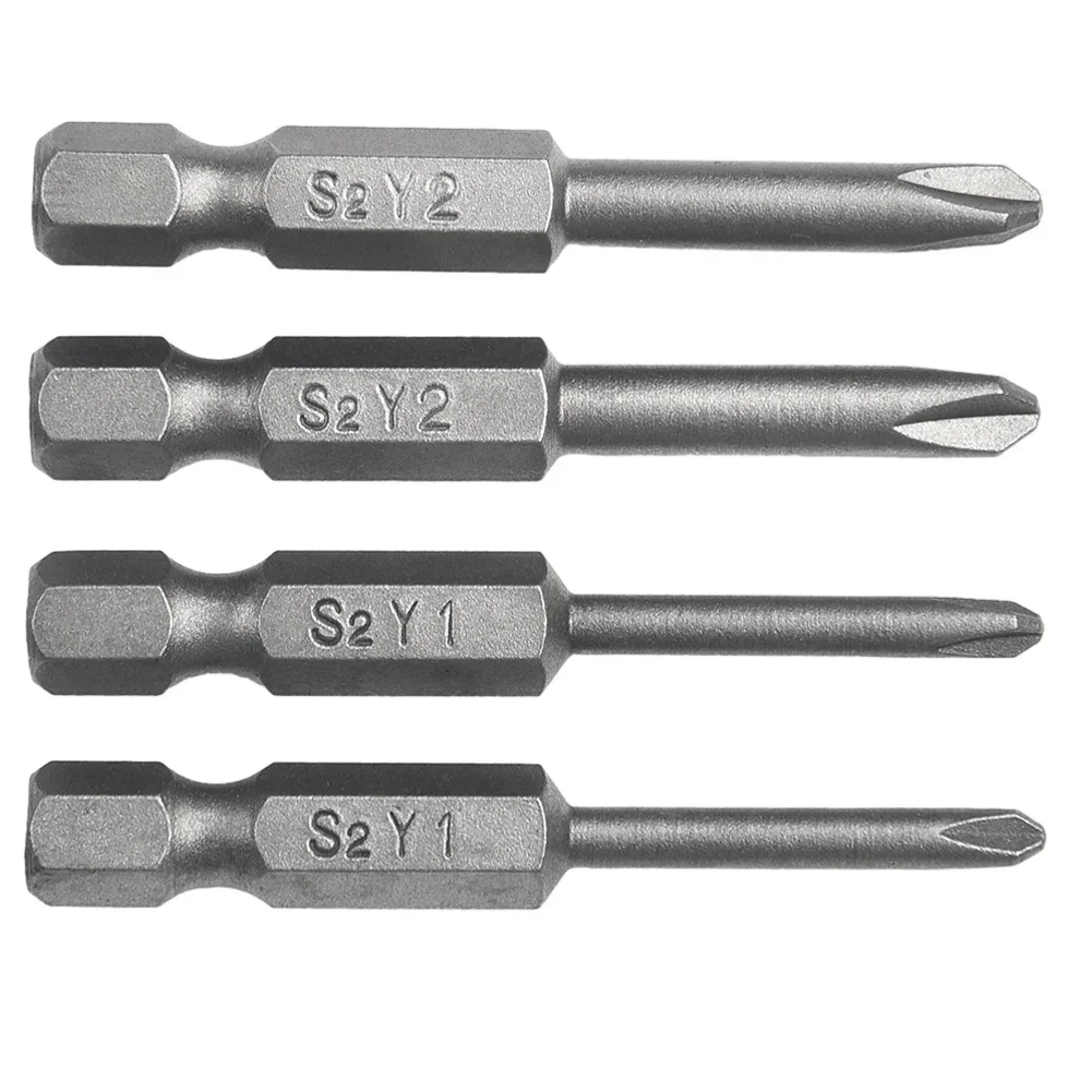 4pcs Y1 Y2 Y Tip Magnetic Tri-wing 50mm Head Screwdriver Bits Set Hex Shank  For Manual Electric Screwdrivers Drill Air Tools