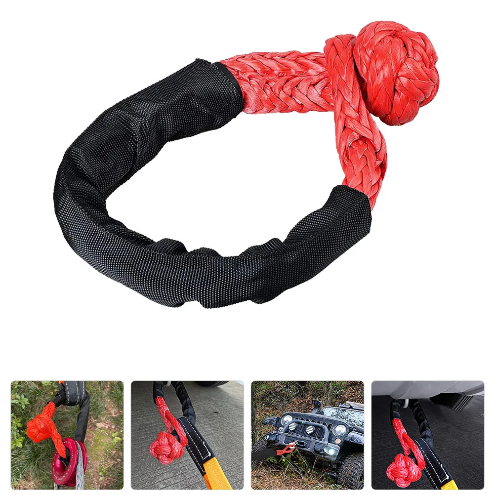 Soft Shackle Recovery Rope High Tensile Strength Emergency Rescue Tow Shackle Soft Release Hook Off Road Recovery Kit for Atv