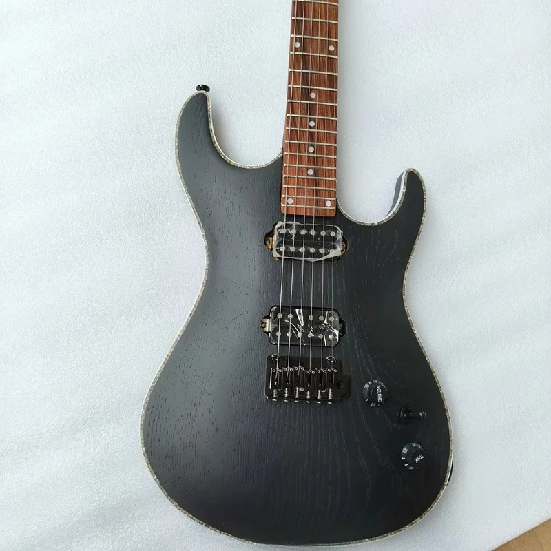 

STLF Black Electric Guitar Professional High Output Pickup Ash Wood Body Electric Guitar