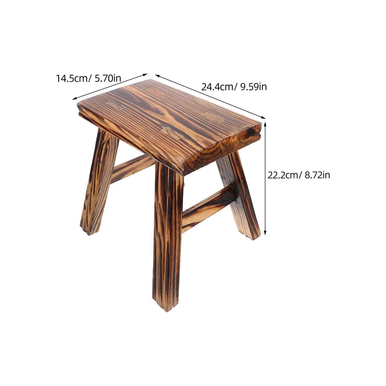 Wooden Foot Stool Solid Wood Short Stool Minimalist Design Smooth Rounded Edges Safe Comfortable for All Ages Home Office