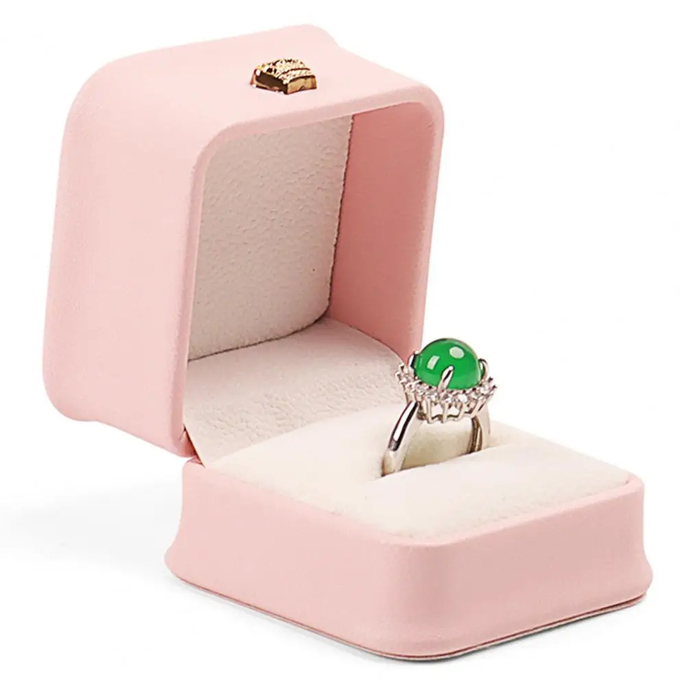 Ring Organizer Box Compact Jewelry Ring Box Portable Velvet-lined Earring Case Scratch-proof Soft Jewelry Organizer for Travel