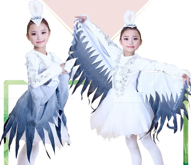 Children Modern Dance Costumes Dance Animal Characters Costumes Halloween Birds Clothing Sparrows Magpie Performance clothing