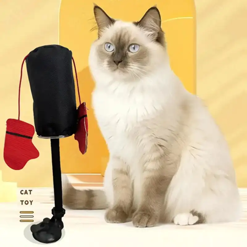 

Interactive Cat Boxing Toy Funny Pet Interactive Kitten Toys Punching Bag Cats Relieve Boredom Punching Bag Play Gym Toys