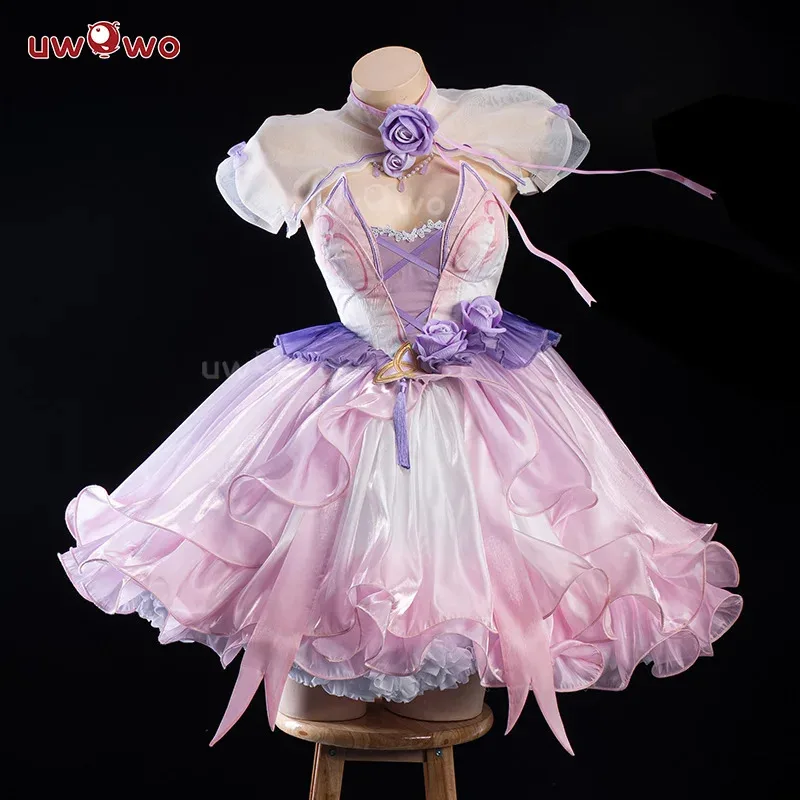 qq28LQIN STOCK UWOWO Gioco Honkai Impact 3: Elysia Fanart 'Luminous Sands' Dress Cosplay Cos con fiocco Halloween Co