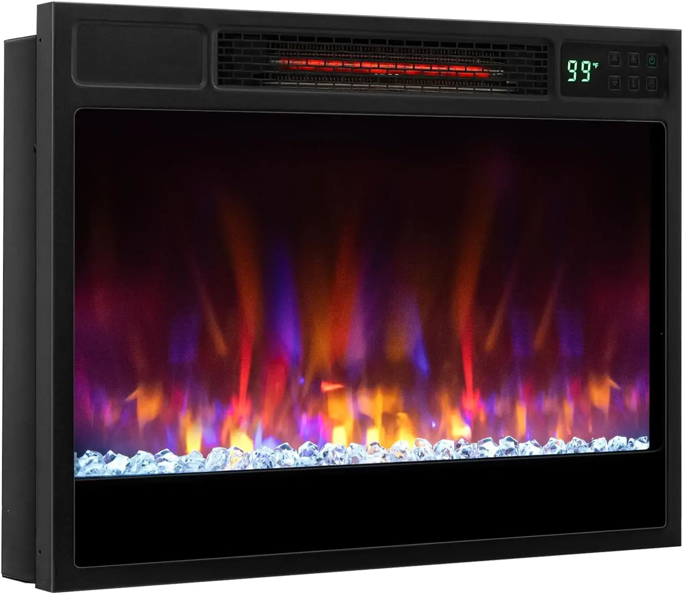 

Electric Fireplace Inserts 23-inch Wide, 1500W Recessed Fireplace Insert with Remote Control, 6 Flame Colors