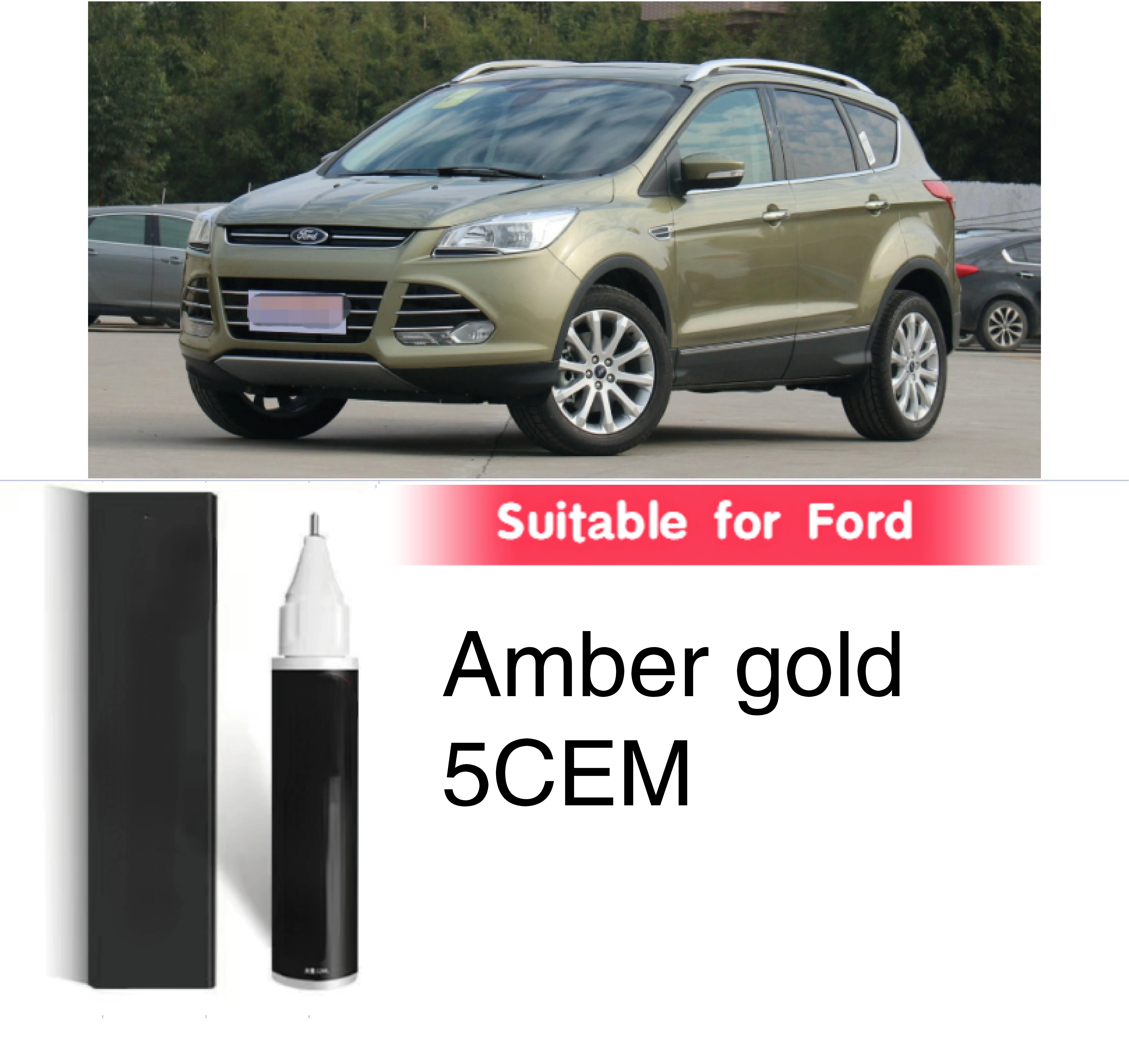 

Paint repair for scratch Suitable for Ford Amber Gold 5CEM Charm Gold DTRE touchUp paint Varnish 12ML