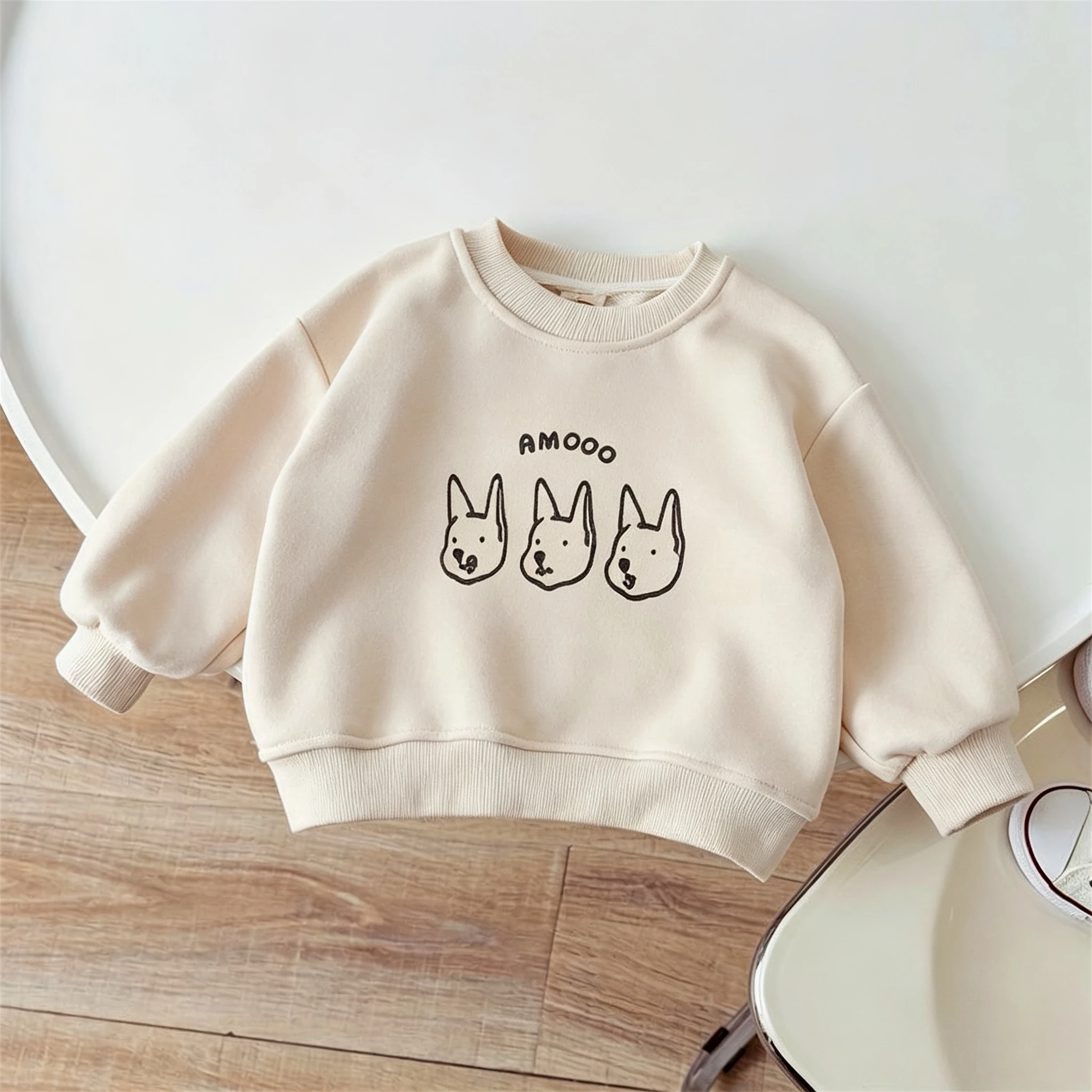 Children's Wear Tops Autumn Sweatshirts Simple Versatile Casual Long Sleeve Crewneck Hoodie Baby Girls Boys Fashion Sweatshirt
