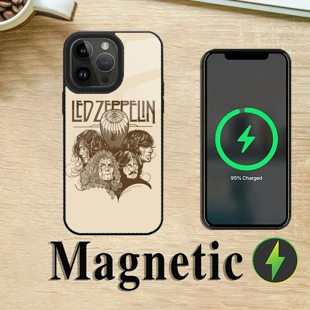 L-Led Band Z-Zeppelins Phone Case For iPhone 16,15,14,13,12,11,Plus,Pro,Max Mini Magsafe Magnetic Wireless Charging