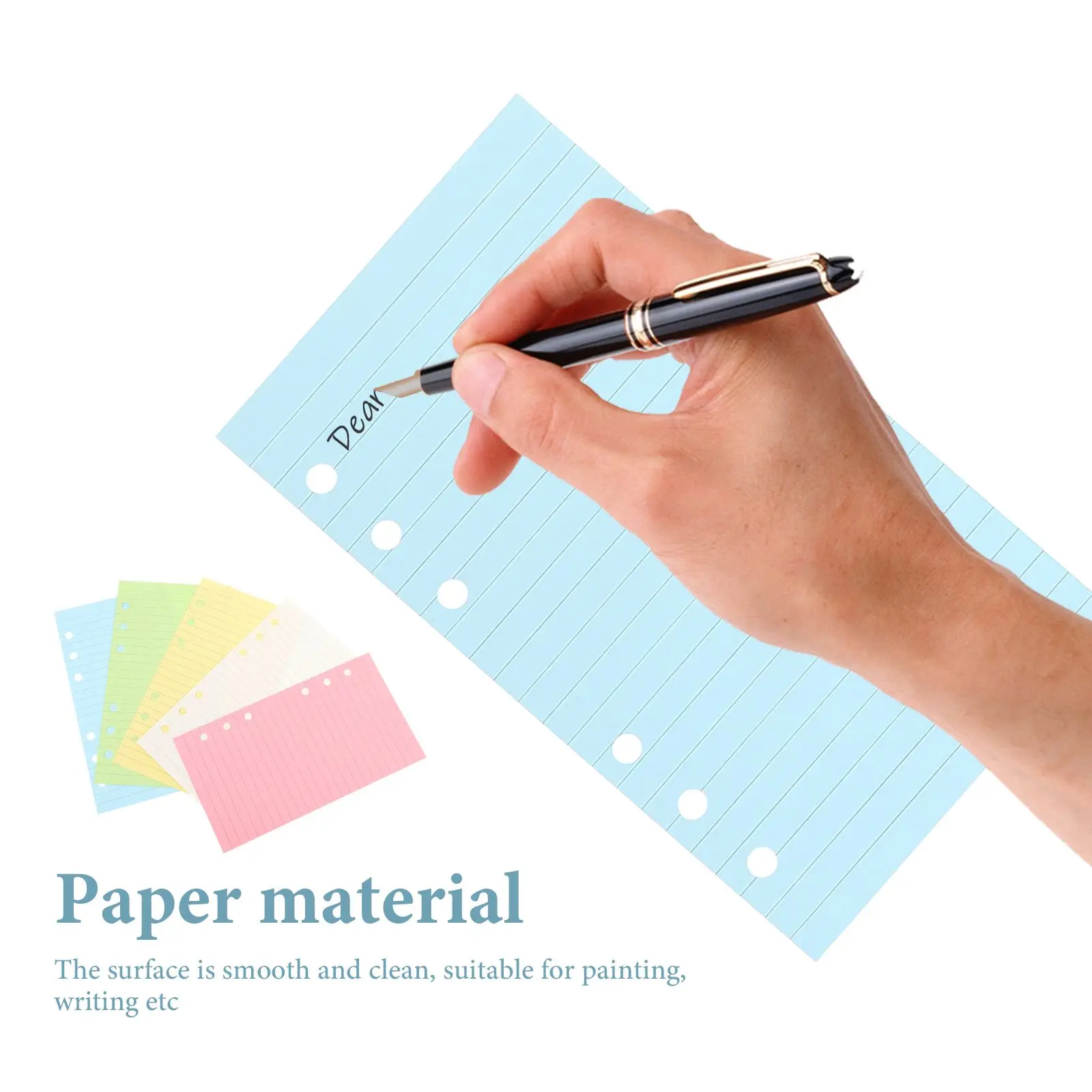 6 Gaten Losbladige Notebook Refill A6 5 Horizontale Raster Planner Inserts Notepad Vullingen Papier voor Notebook Dagboek Records