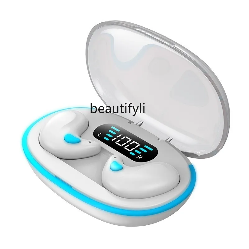 

Invisible sleep headset bone conduction ultra-small noise reduction digital display ultra-long battery life bluetooth headset