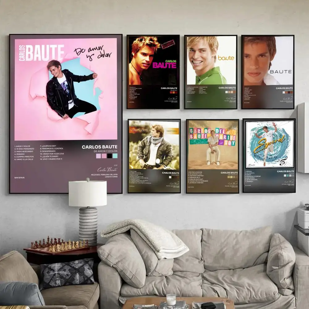Singer C-Carlos Baute Poster Wall Art Poster Print Decorative Picture for Living Room Bedroom Home Decor