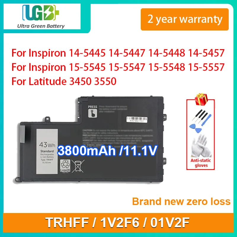 

UGB New TRHFF,1V2F6 Battery For Dell Inspiron 14 15-5547 5447 5445 5448 5548, Inspiron 15" Latitude 3450 3550