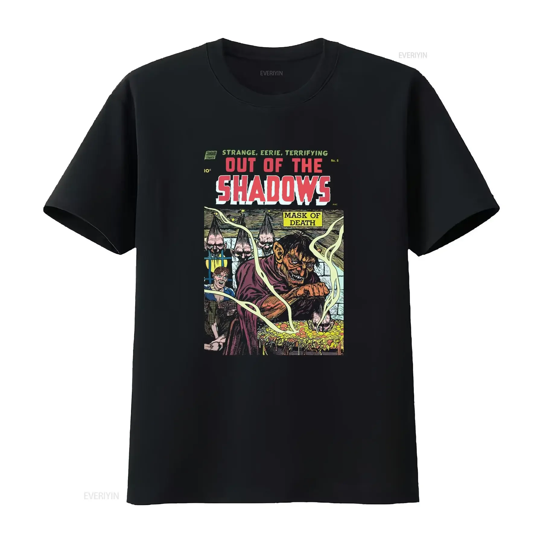 

Out of the Shadows No 08 April 1953 Black T Shirt vintage Washed graphic streetwear Top For Everyday Wear Unisex Breathable