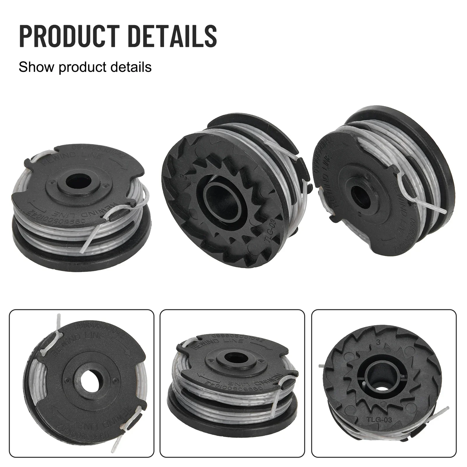 3 stuks Trimmer Spool Lijnen Voor Greenworks Grasmaaier G40LT/G40LTK2/G40LTK2x/ 2101507   Vervangende accessoires voor elektrisch gereedschap voor tuin