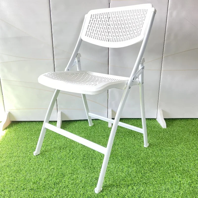 Wholesale Armless Visitor Chair Conference Room Plastic Steel Stackable PP Visitor Office Folding Chairs for Events Party