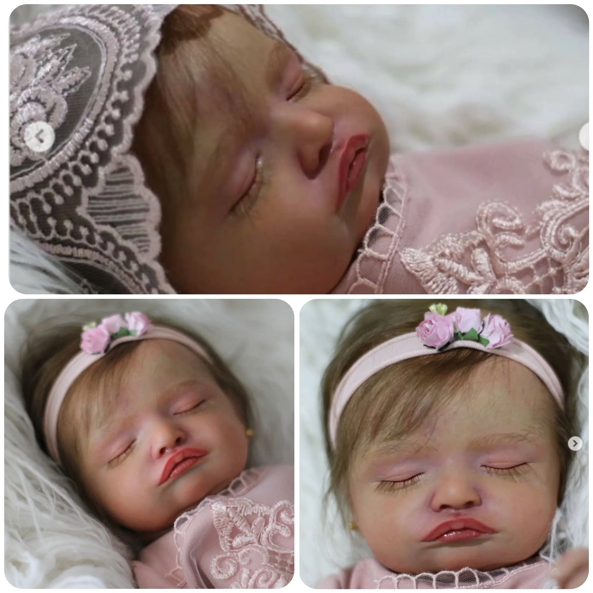 45cm Reborn Doll Kits Rosalie Bebe Reborn With Cloth Body Painted and Unpainted Parts DIY Blank Accessories De Boneca Acessórios