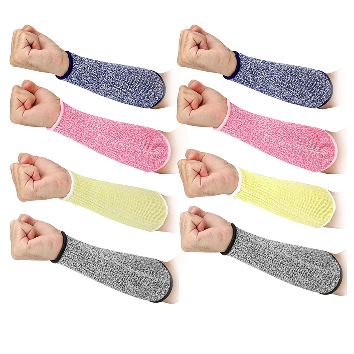 4 Pairs Arm Protectors for Thin Skin and Bruising Cut Resistant Forearm Sleeve Level 5 Arm Burn Protection Sleeve