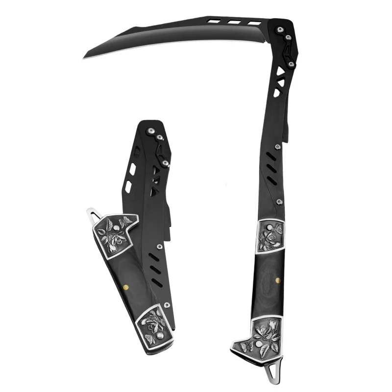 Multi functional outdoor folding sickle saw sickle camping survival tool folding saw