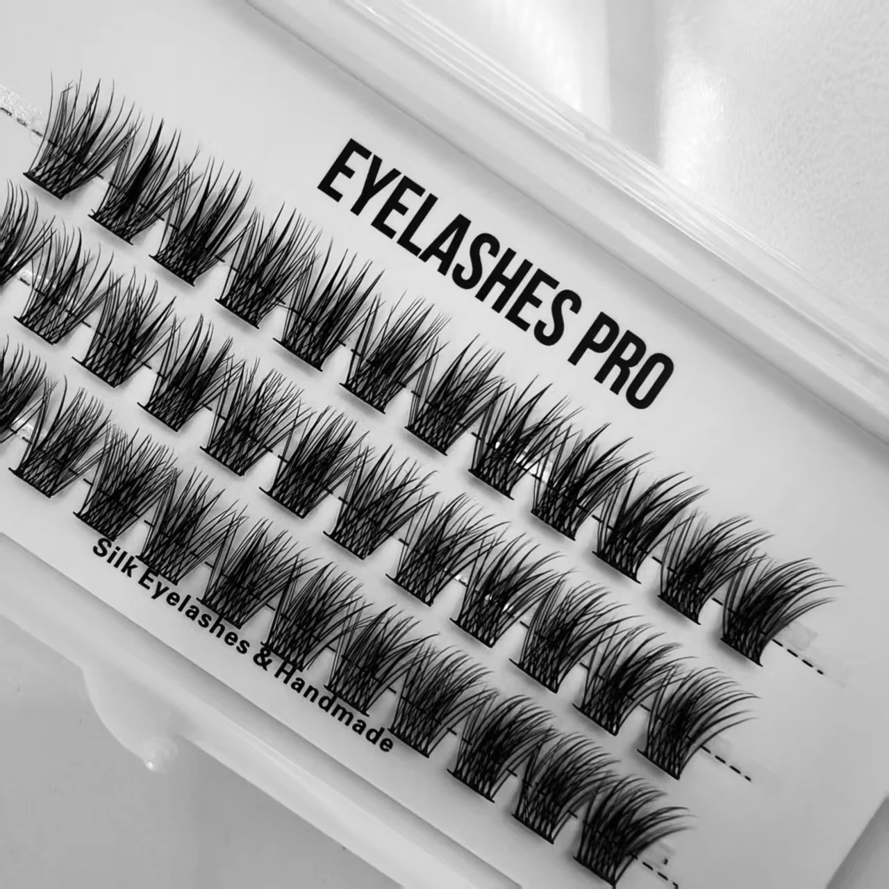Z029 DIY Hand Made Eyelash Extension Segmented Flase Lashes  Lash Bundles Soft Ribbon Strip Eyelashes Makeup Lashes NEW