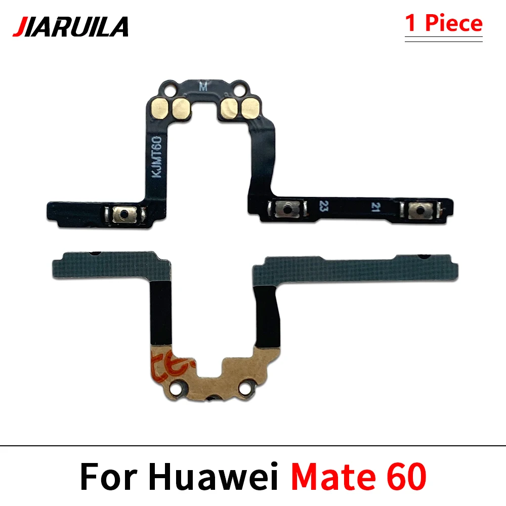 10Pcs, Volume Power Switch On Off Button Key Flex Cable For Huawei Mate 40 Pro P50 Pro Pura 70 Pro Mate 60 Pro Mate 50E P60
