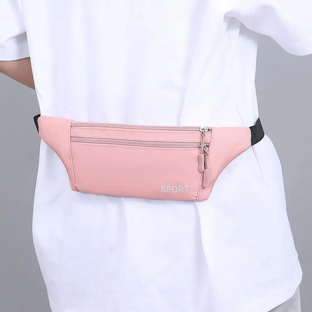 Elastic Shoulder Strap Bag Adjustable Women's Waist Bag with Zipper Closure Large Capacity for Outdoor Sports Lightweight Fanny