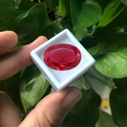 Exquisite Red Ruby 13x18mm Ruby Gem Grown Oval Cut VVS Loose Gemstone For Diy Jewelry Making