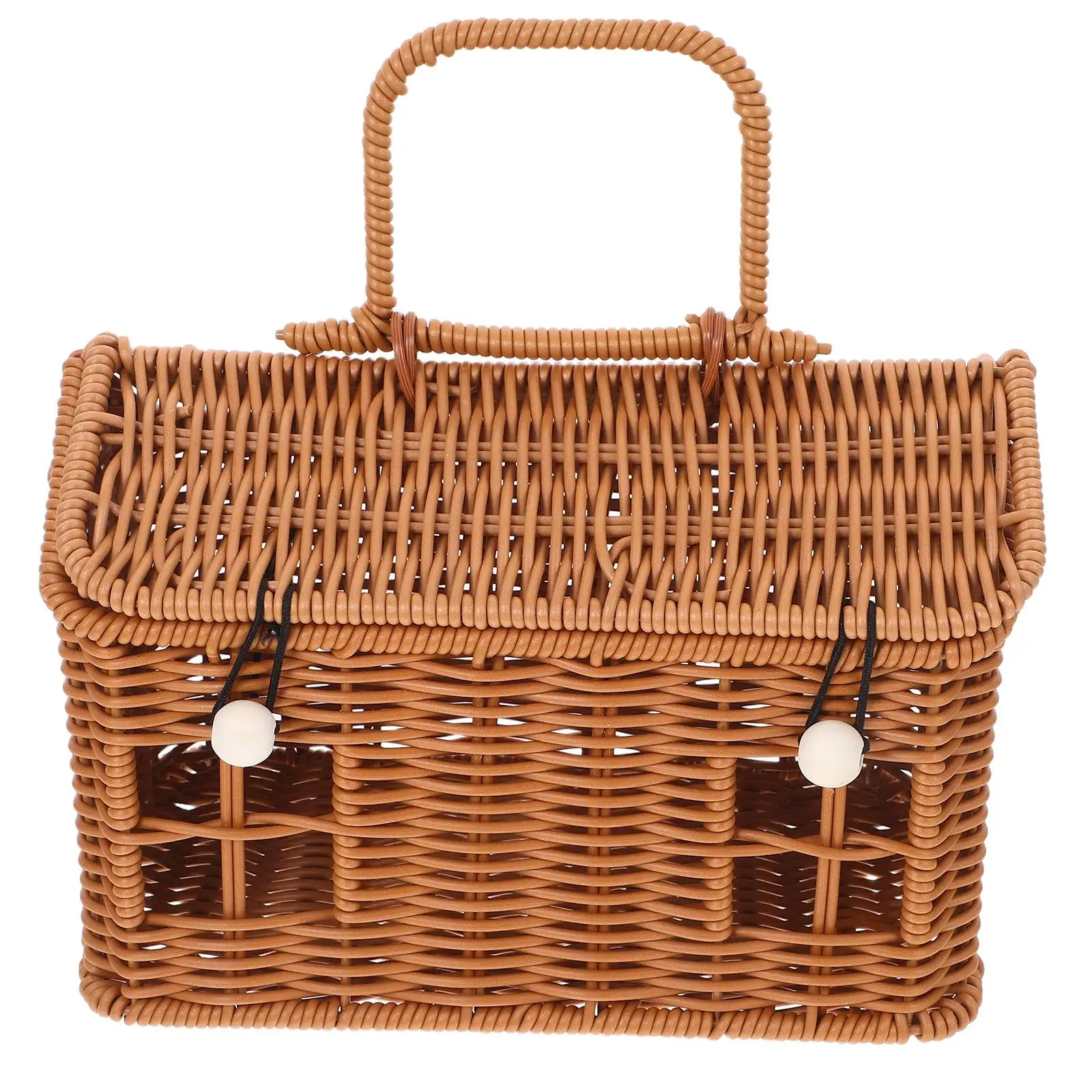 

Woven Gift Basket Unique Design Material Smooth Finish Picnic Easter H held Baskets Plastic Rattan H le Birthday