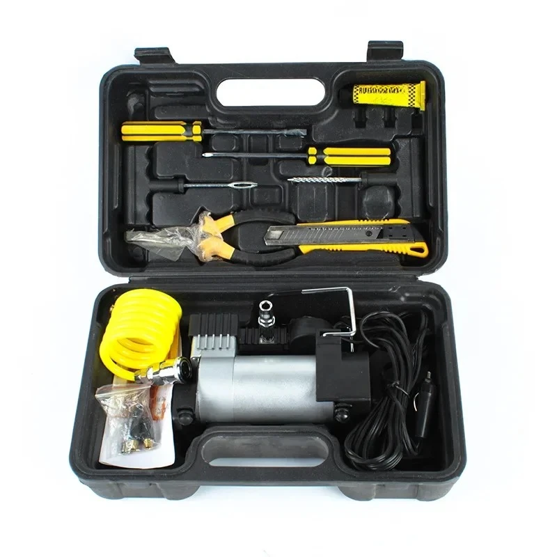 Automobile Air Pump 150psi Rotor Car Tire 12V Car Toolbox Single Cylinder Air Pump