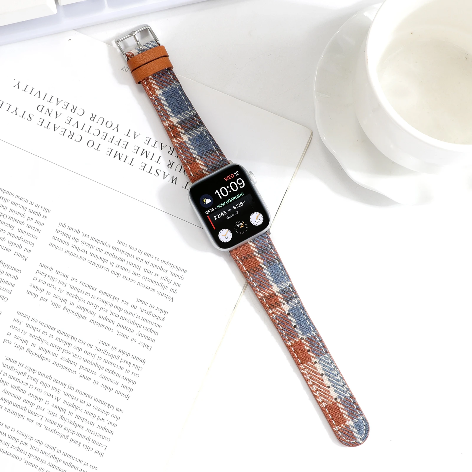 حزام جلد لساعة أبل ، سوار نسائي يناسب الجميع ، سلسلة llstice قطيفة لساعة آيواتش ، ألتراستيا 38 ، 40 ، 41 ، 42 ، 44 ، 45 ، 49