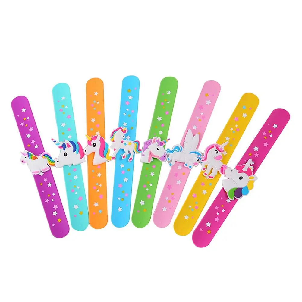 

12 Pcs Premium Silicone Slap Bracelet For Unicorn Design Wristband Party Favor Birthday Gift Game Prize Student Reward Goodie