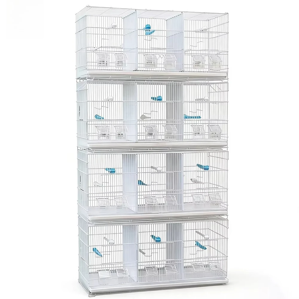 Wholesale Stackable Metal Wire Galvanized Pipe Race Pigeon Cages for Breeding Training Birds