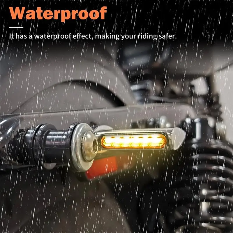 Mini LED Turn Signal Light For Motorcycle Rear Blinkers Indicator Lamp Fits For Sportster XL1200 883 Touring Softail