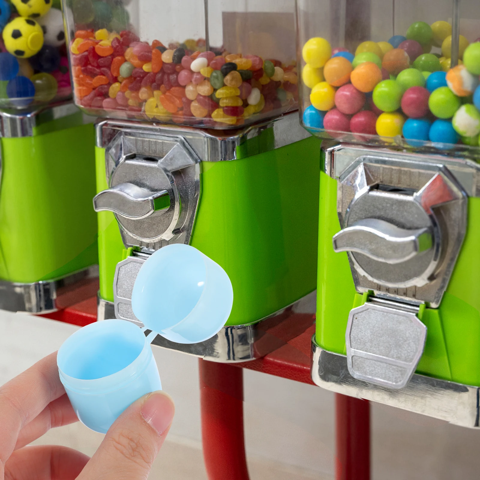 

50pcs Fillable Balls Reusable Plastic Containers Vending Machines Storage Easter Stuffers Smooth