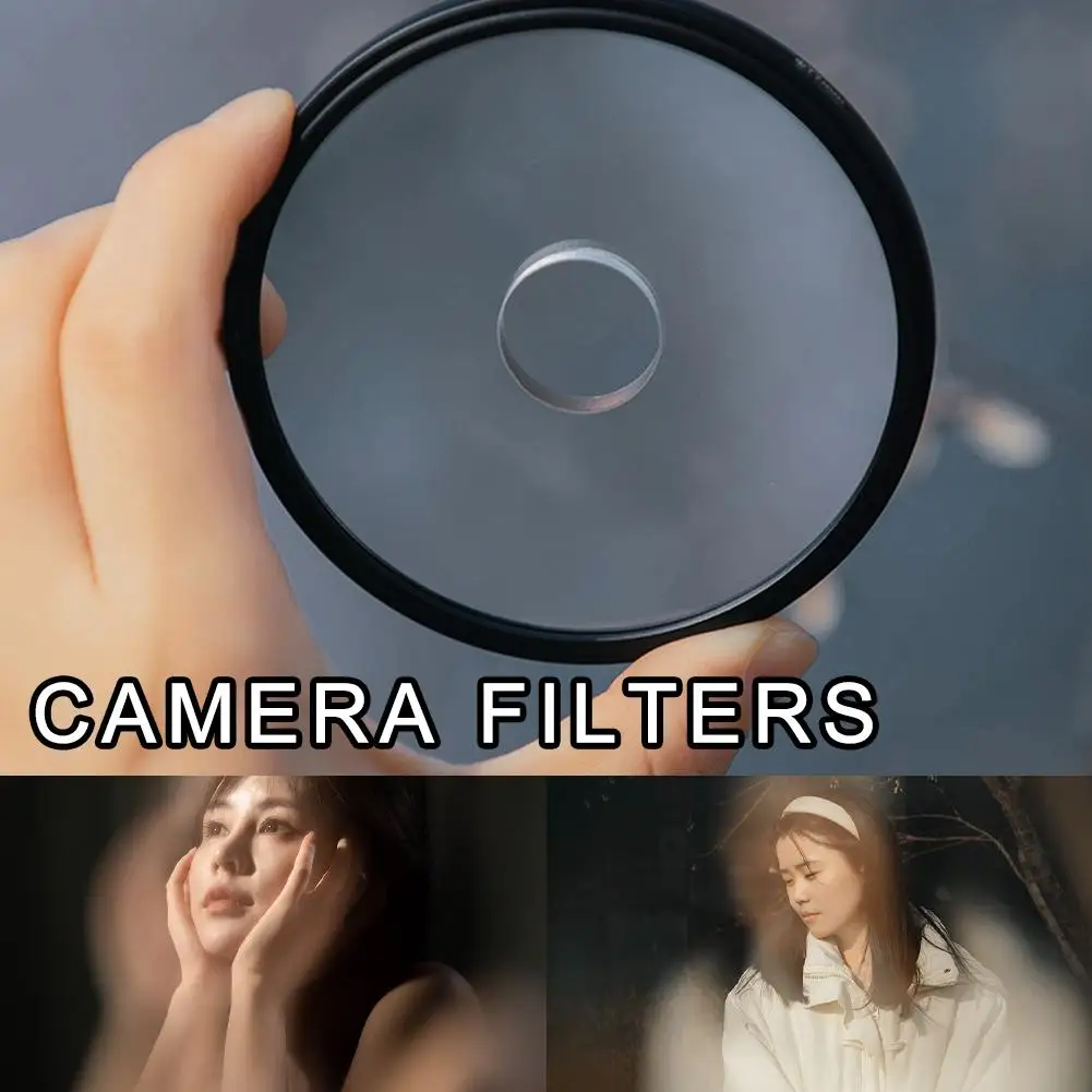 Central Exposure Edge Blur Filter 52-62mm Hollow Foreground Blurring Fuzzy Photography Portrait Shooting Filter For Camera Lens